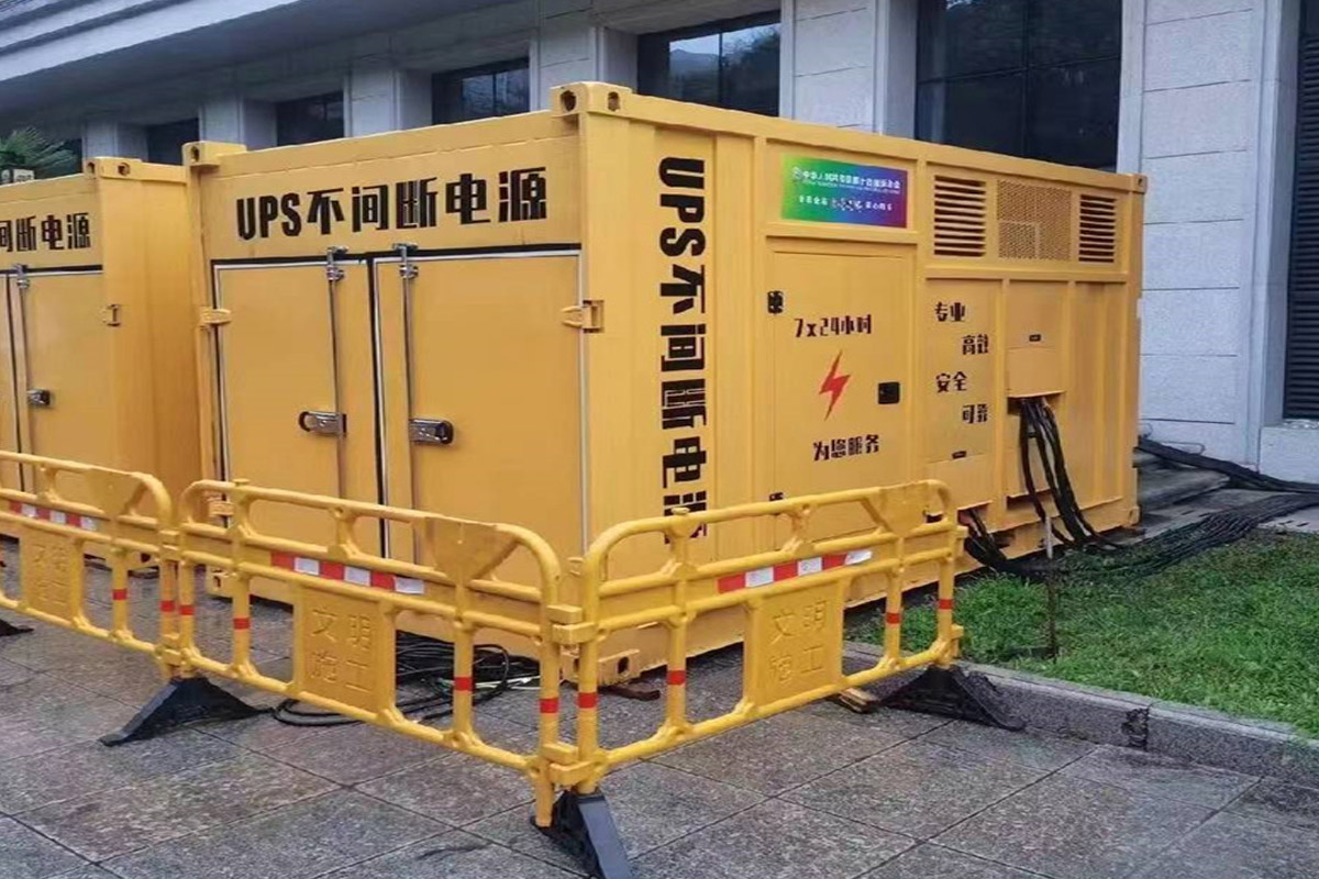 宁阳发电机租赁施工现场