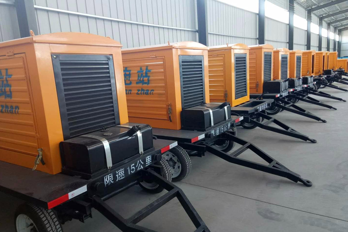 宁阳发电机租赁施工现场